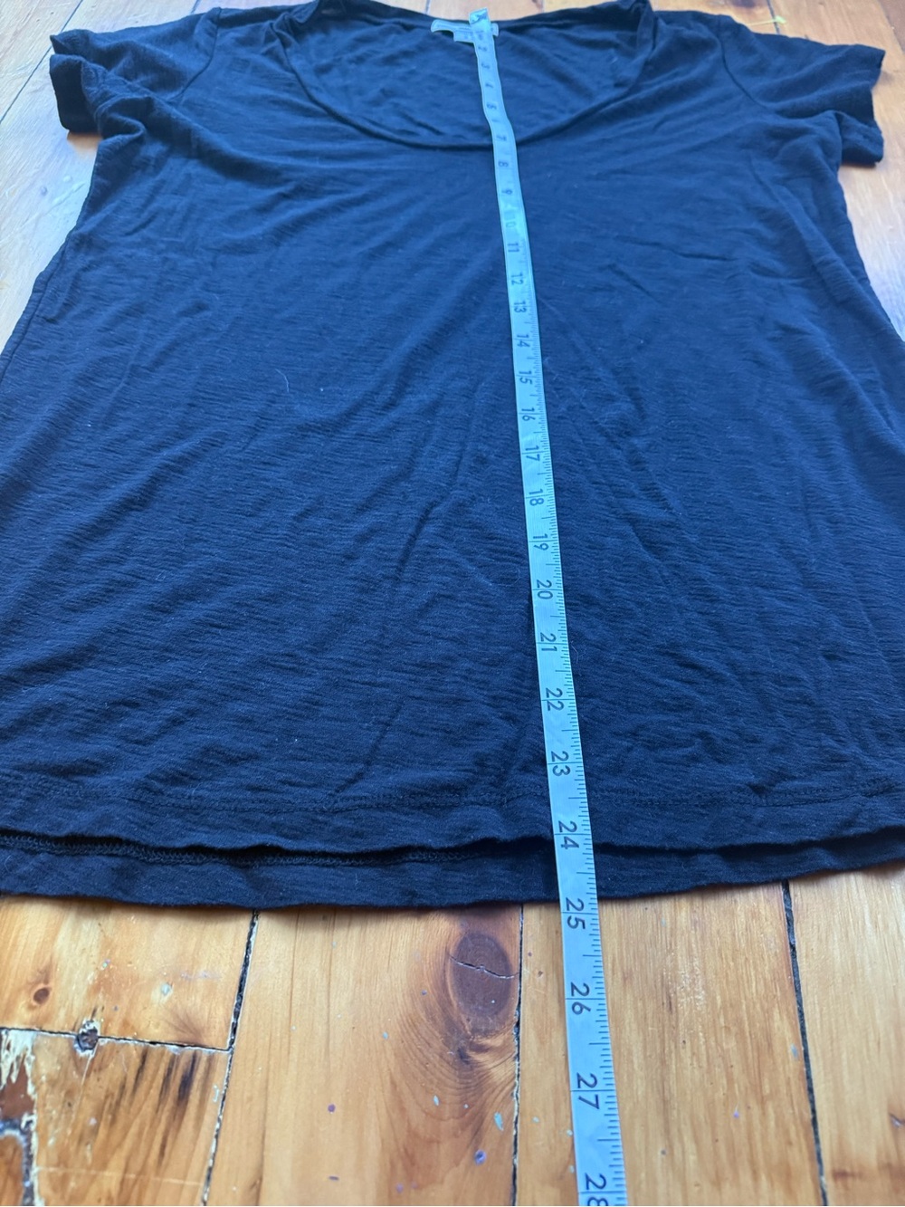 James Perse Standard Women’s Top Black V Neck T Shirt Size 2 - Picture 4 of 5